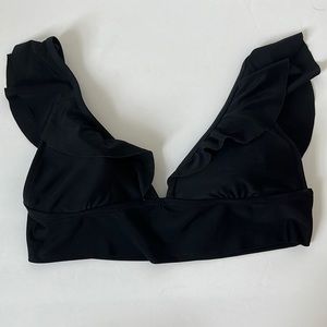 AERIE triangle ruffle bikini swim top